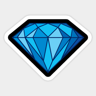 Blue Diamond Illustration Sticker